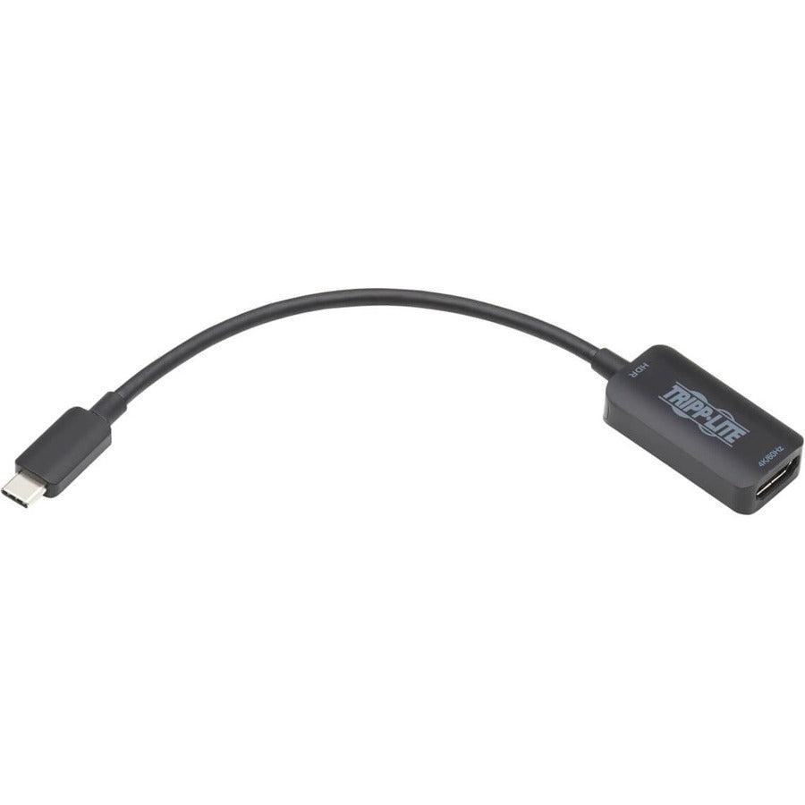 Tripp Lite U444-06N-Hdr-B Usb-C To Hdmi Active Adapter Cable (M/F), 4K 60 Hz, Hdr, 4:4:4, Dp 1.2 Alt Mode, Hdcp 2.2, Black, 6 In. (15.2 Cm)