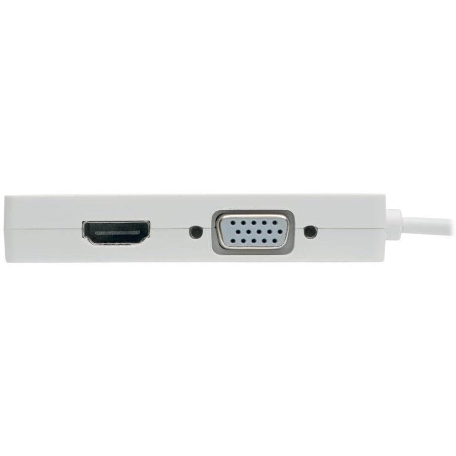 Tripp Lite U444-06N-Hdv4K Usb-C Multiport Adapter (M/3Xf) - 4K Hdmi, Dvi, Vga, Hdcp, White