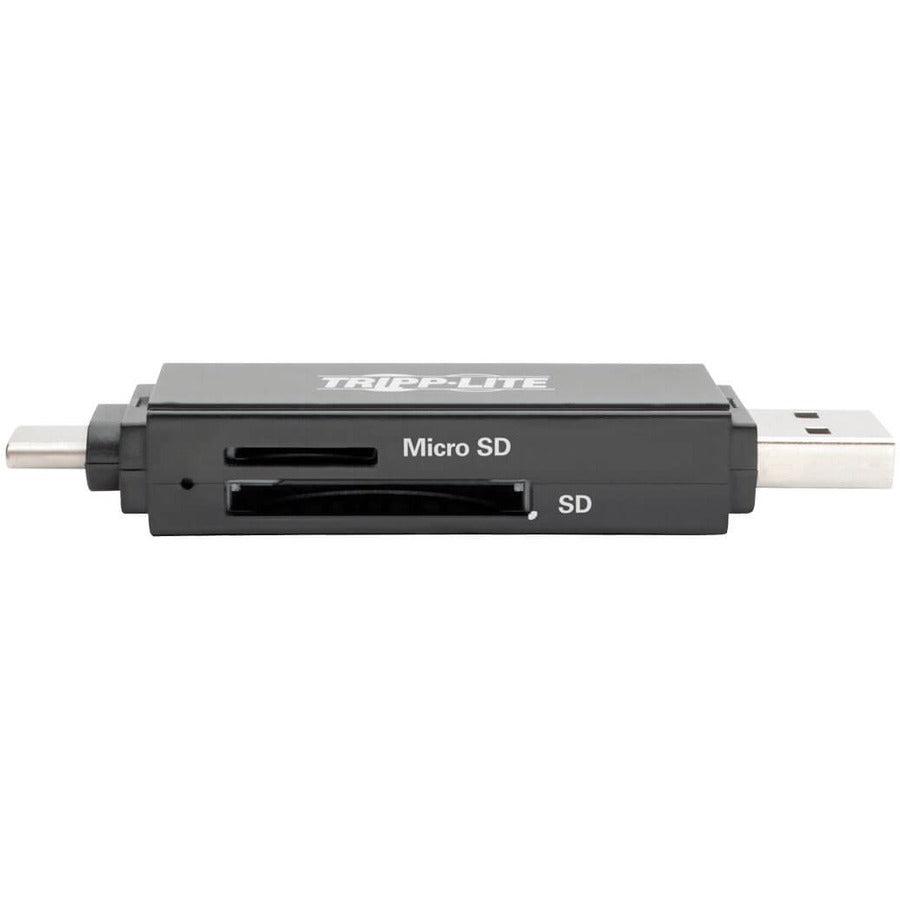 Tripp Lite U452-000-Sd-A Usb-C Memory Card Reader, 2-In-1 Usb-A/Usb-C, Usb 3.1 Gen 1