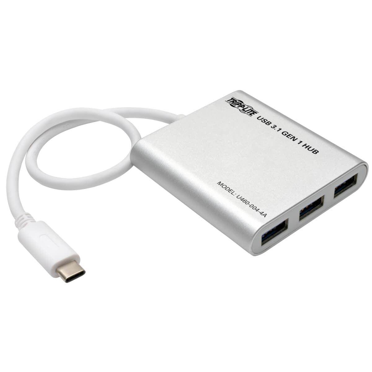 Tripp Lite U460-004-4A 4-Port Usb-C Hub, Usb-C To 4X Usb-A Ports, Usb 3.0, Silver