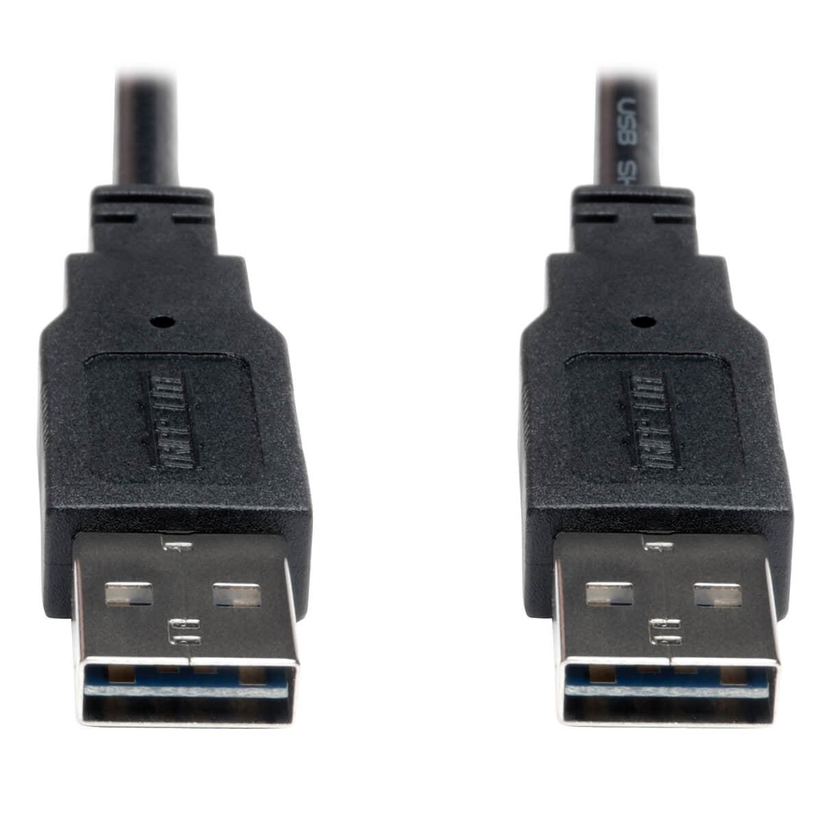 Tripp Lite Ur020-003 Universal Reversible Usb 2.0 Cable (Reversible A To Reversible A M/M), 3 Ft. (0.91 M)