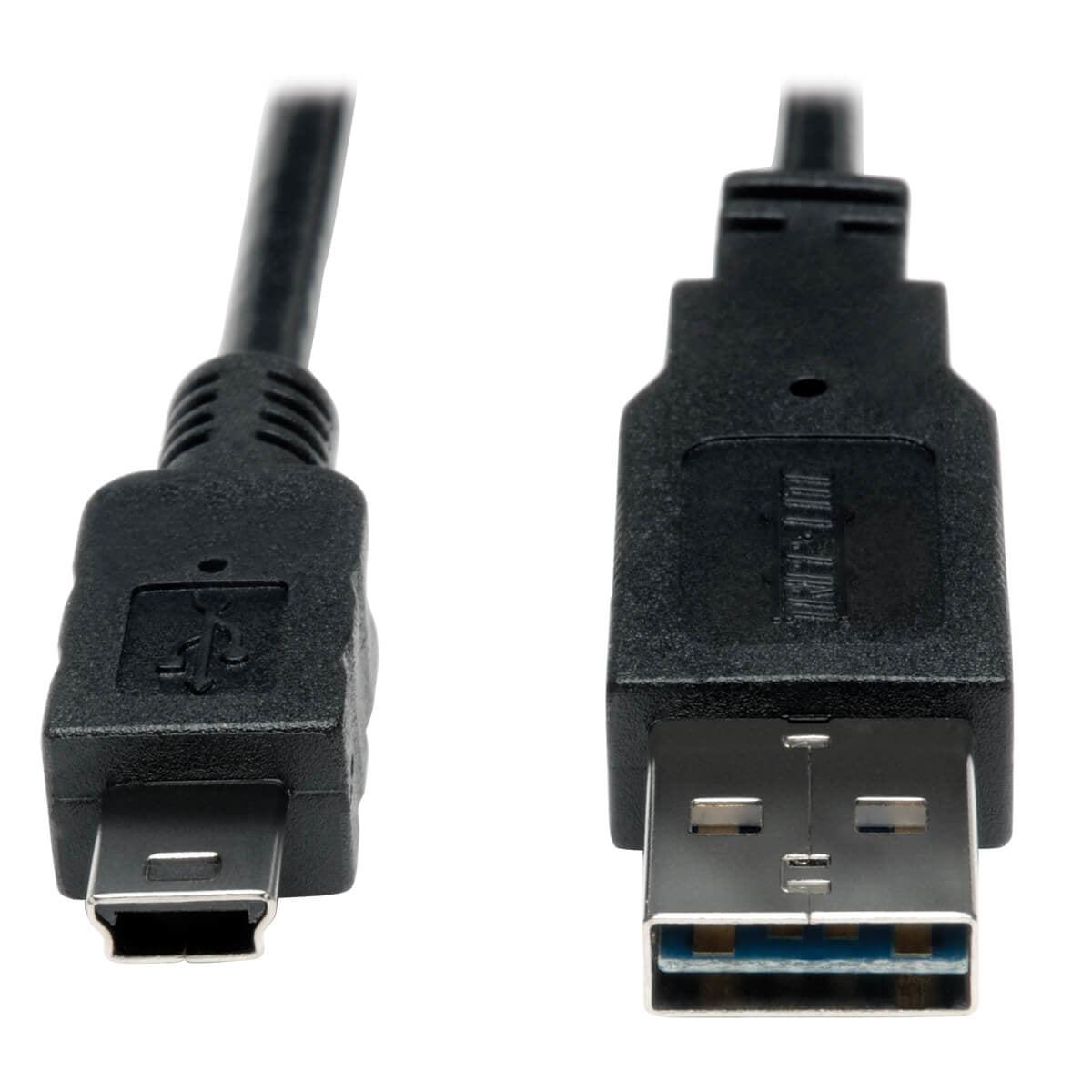 Tripp Lite Ur030-006 Universal Reversible Usb 2.0 Cable (Reversible A To 5Pin Mini B M/M), 6 Ft. (1.83 M)