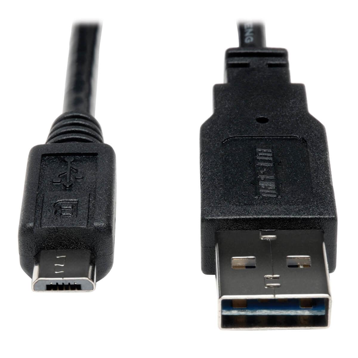Tripp Lite Ur050-006-24G Universal Reversible Usb 2.0 Cable, 28/24Awg (Reversible A To 5Pin Micro B M/M), 6 Ft. (1.83 M)