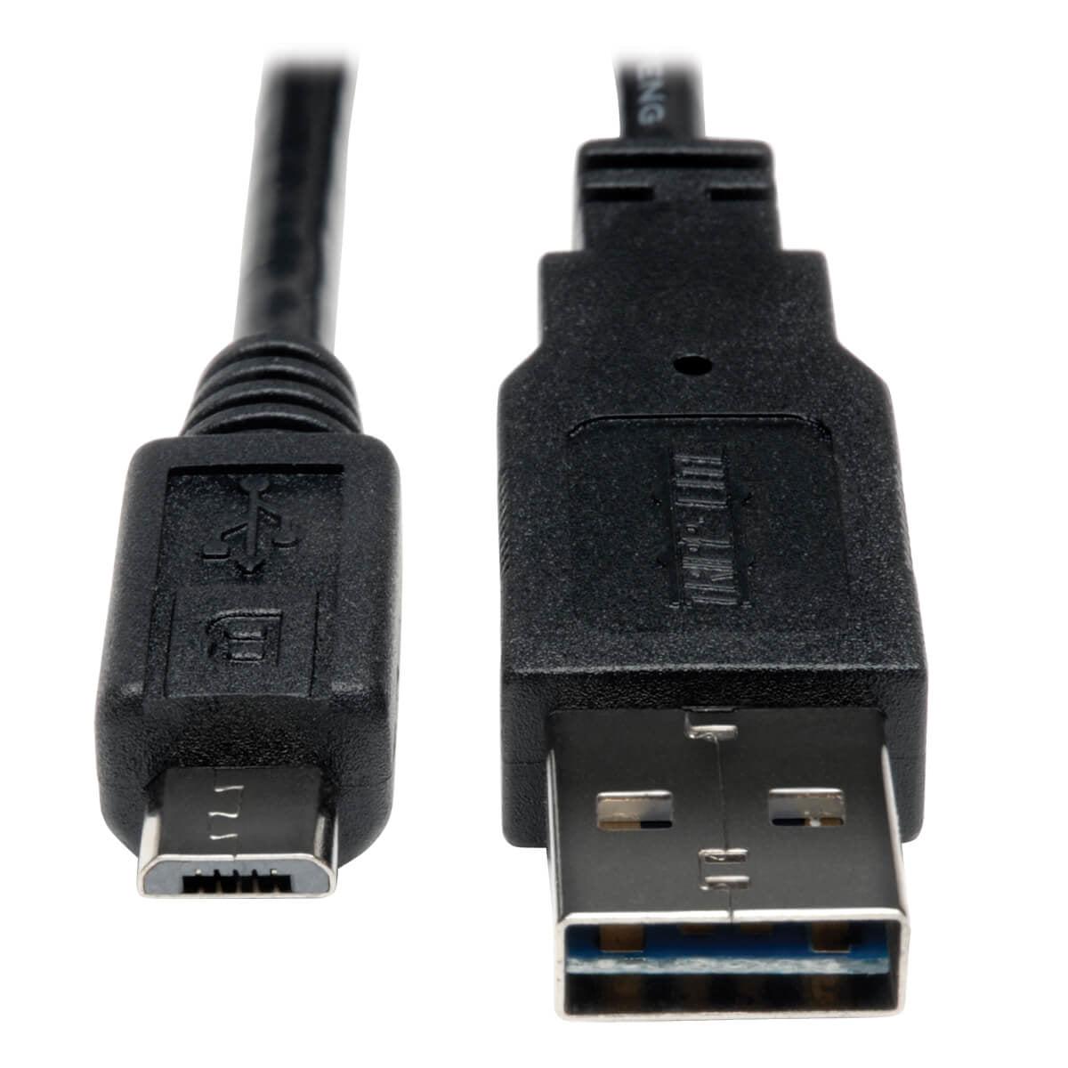 Tripp Lite Ur050-006 Universal Reversible Usb 2.0 Cable (Reversible A To 5Pin Micro B M/M), 6 Ft. (1.83 M)