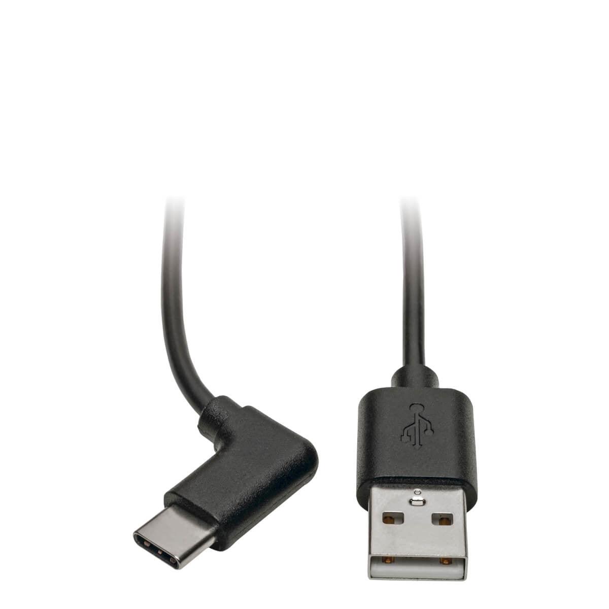 Tripp Lite Usb Type-A To Type-C Cable, M/M, Right-Angle Usb-C, 2.0, Thunderbolt 3 Compatible, 0.91 M