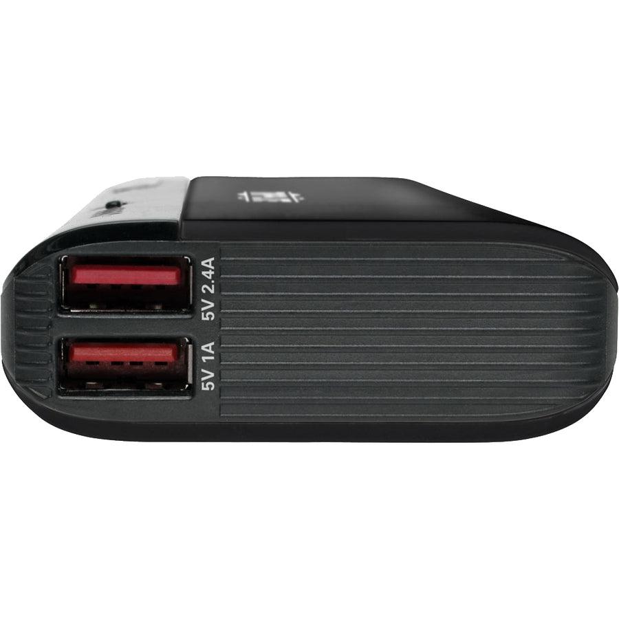 Tripp Lite Upb-10K4-S2U Portable Charger - 2X Usb-A, 10,400Mah Power Bank, Lithium-Ion, Auto Sensing, Black