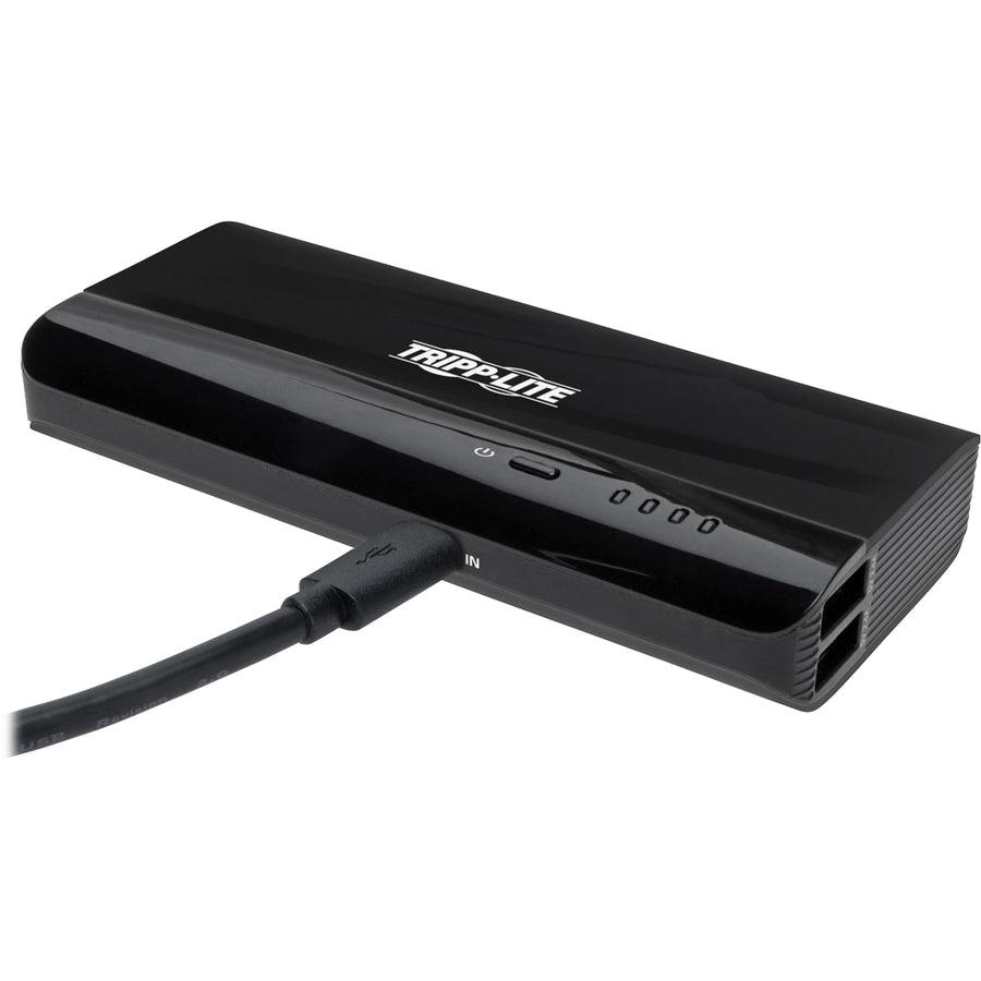 Tripp Lite Upb-12K0-S2X2U Portable Charger - 2X Usb-A, 12,000Mah Power Bank, Lithium-Ion, Auto Sensing, Black