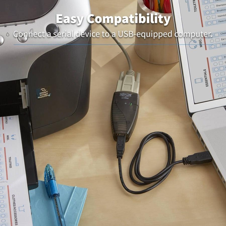 Tripp Lite Usa-19Hs Keyspan Usb To Serial Adapter - Usb-A Male To Db9 Rs232 Male, 3 Ft. (0.91 M), Taa