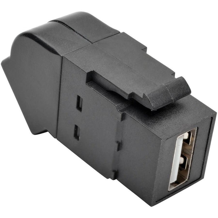 Tripp Lite Usb 2.0 All-In-One Keystone/Panel Mount Angled Coupler (F/F), Black