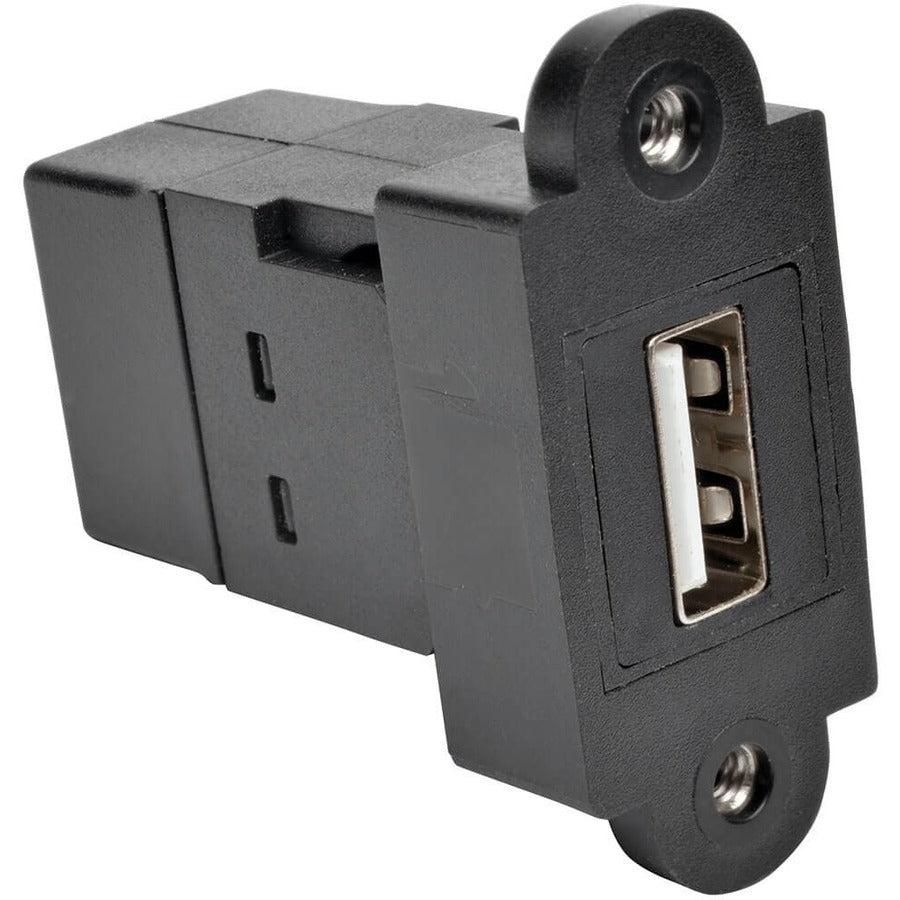 Tripp Lite Usb 2.0 All-In-One Keystone/Panel Mount Coupler (F/F), Black