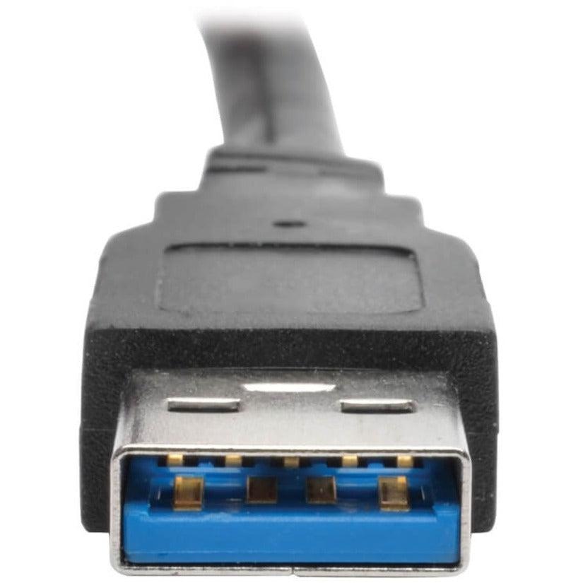 Tripp Lite Usb 3.0 All-In-One Keystone/Panel Mount Extension Cable (M/F), Angled Connector, Black, 0.31 M