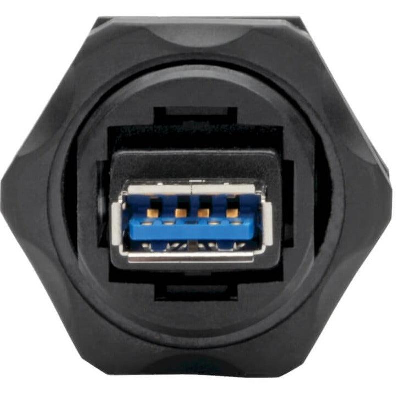 Tripp Lite Usb 3.0 Coupler, Superspeed, 3.0/3.1, Industrial - Usb-A F/F, Shielded, Ip67, Dust Cap