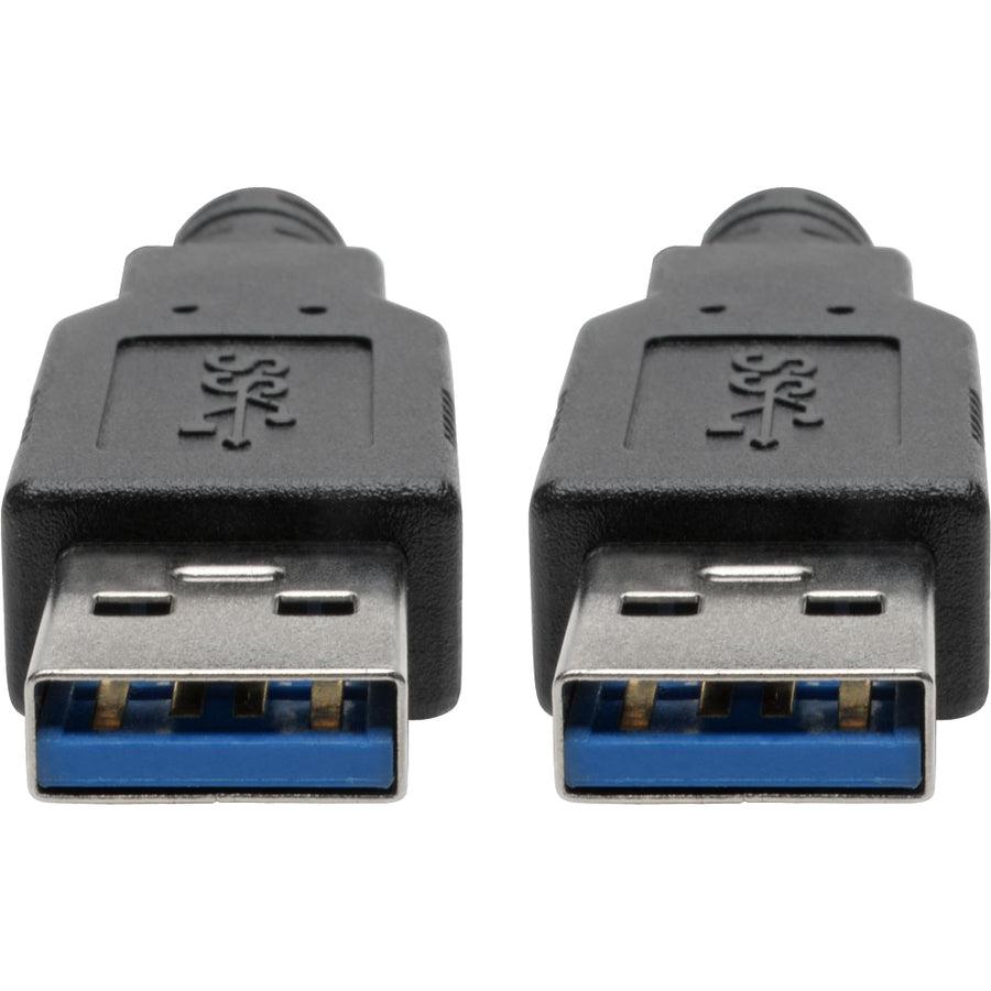 Tripp Lite Usb 3.0 Superspeed A/A Cable For Usb 3.0 All-In-One Keystone/Panel Mount Couplers (M/M), Black, 1.83 M
