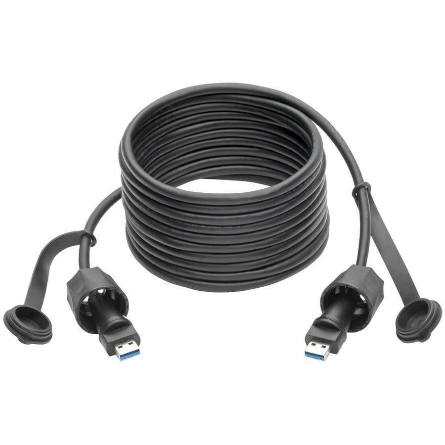 Tripp Lite Usb-A Male To Usb-A Male Cable, Superspeed, 3.0/3.1, Industrial, Ip67, Shielded, 3.96 M