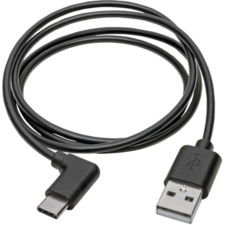 Tripp Lite Usb Type-A To Type-C Cable, M/M, Right-Angle Usb-C, 2.0, Thunderbolt 3 Compatible, 0.91 M
