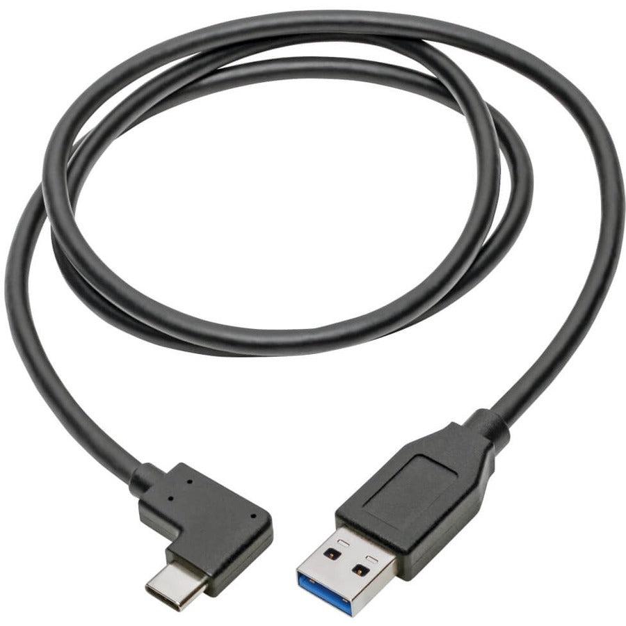 Tripp Lite Usb Type-C To Usb Type-A Cable (M/M) - Right Angle, 3.1, 5 Gbps, Gen 1, Thunderbolt 3, 0.91 M
