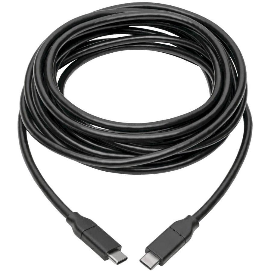 Tripp Lite Usb Type-C To Usb Type-C Cable (M/M) - 2.0, 5A Rating, Usb-If Certified, Thunderbolt 3 Compatible, 3.96 M