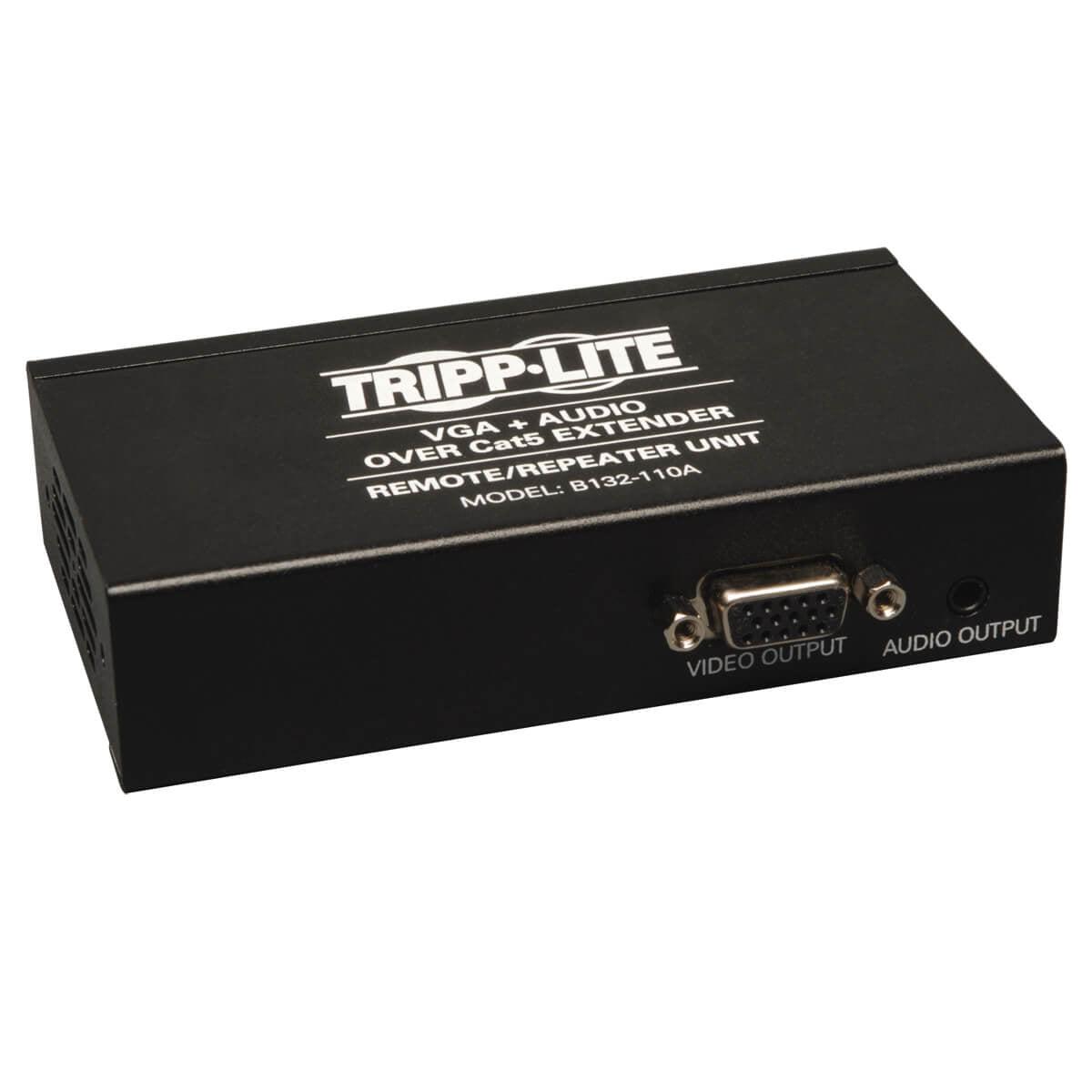 Tripp Lite Vga With Audio Over Cat5 / Cat6 Extender, Box-Style Repeater, 1920 X 1440 At 60Hz, Up To 305 M (1,000-Ft.)