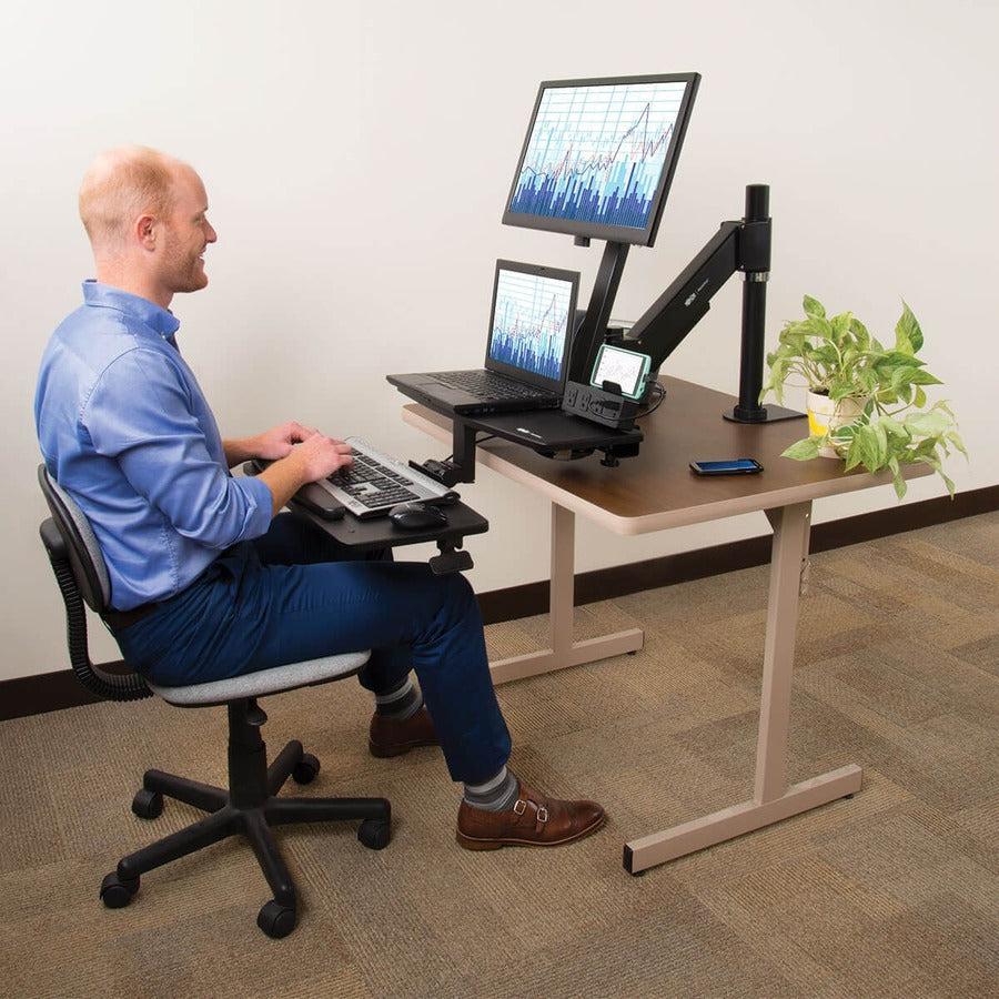 Tripp Lite Wwss1327Cp Workwise Height-Adjustable Sit-Stand Workstation, Single-Monitor, Clamp-On