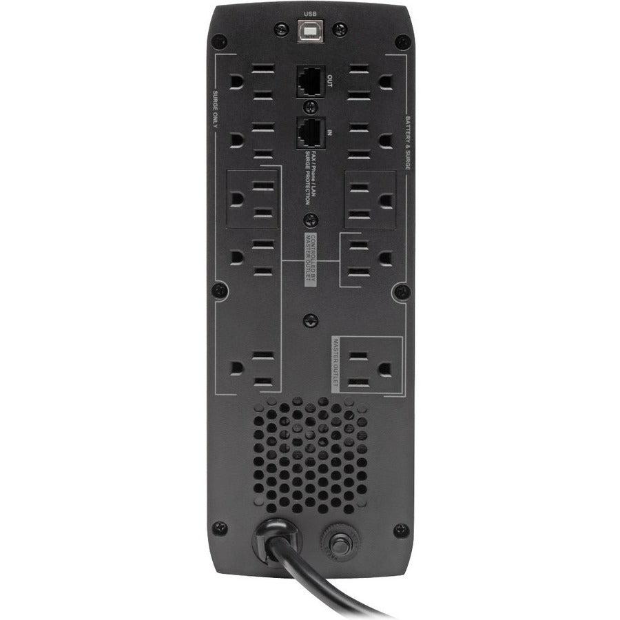 Tripp Lite series Line Interactive UPS with USB and 10 Outlets - 120V, 1300VA, 720W, 50/60 Hz, AVR, ECO Series, ENERGY STAR V2.0 ECO1300LCD