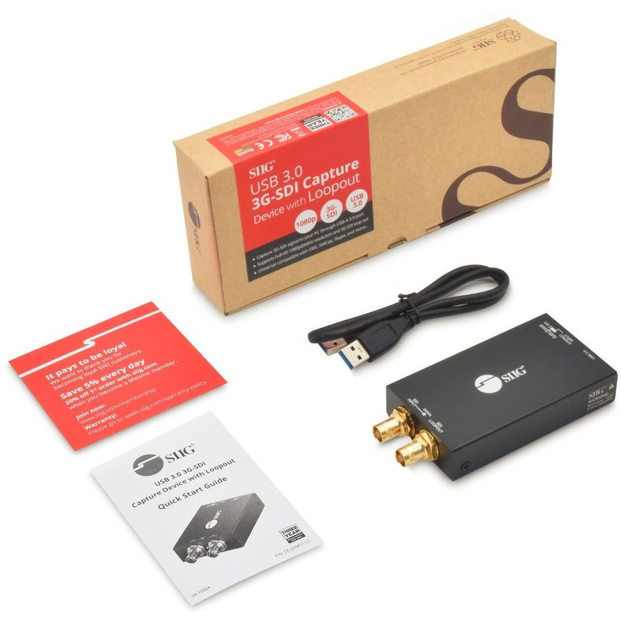 USB 3.0 Video Capture Device - 3G-SDI to USB Converter | SIIG CE-SD0K11-S1