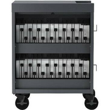 USB-C Charging Cart 36 Devices Pre-Wired CUBE - Mobile Classroom Technology Storage | TecISoft TVC36USBC-ORC