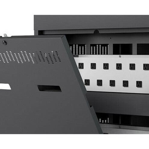 USB-C Charging Cart 36 Devices Pre-Wired CUBE - Mobile Classroom Technology Storage | TecISoft TVC36USBC-ORC