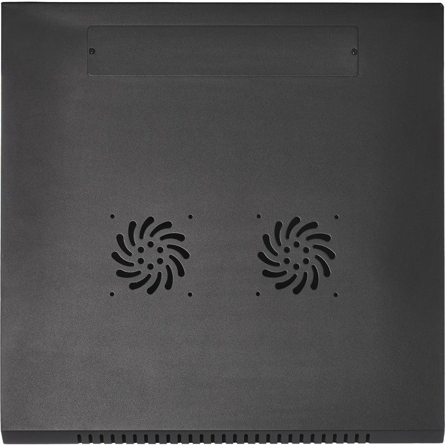 V7 12U Rack Wall Mount Glass Door Enclosure RMWC12UG450-1N