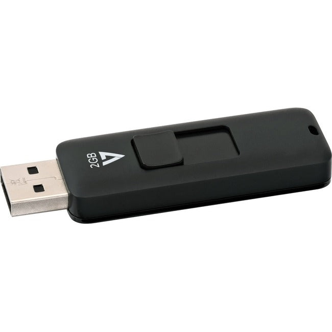 V7 2GB USB 2.0 Flash Drive - With Retractable USB connector VF22GAR-3N