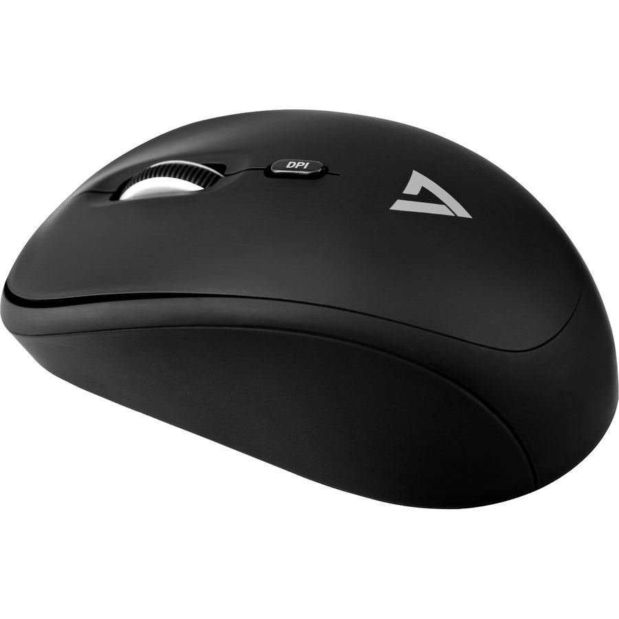 V7 4-Button Wireless Optical Mouse with Adjustable DPI - Black MW100-1N