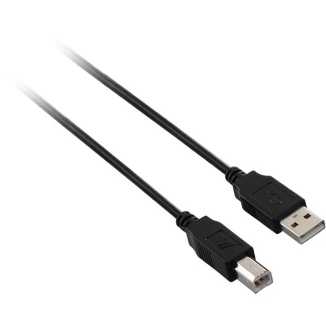 V7 Black USB Cable USB 2.0 A Male to USB 2.0 B Male 2m 6.6ft V7E2USB2AB-1.8M
