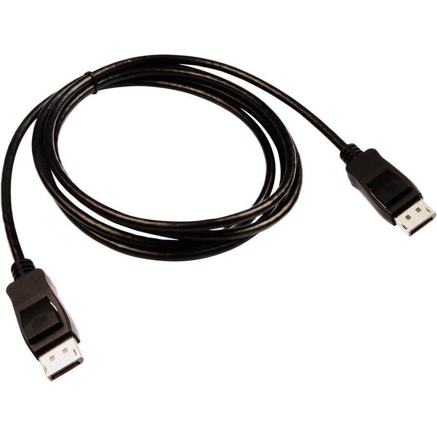V7 Black Video Cable Pro DisplayPort Male to DisplayPort Male 2m 6.6ft V7DPPRO-2M-BLK
