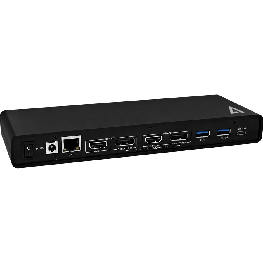 V7 Dual DisplayLink 4K Universal Docking Station with USB-C Power Delivery UCDDS-1N