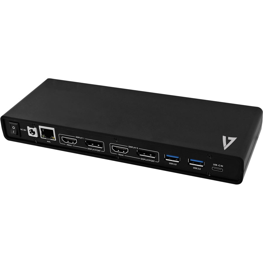 V7 Dual DisplayLink 4K Universal Docking Station with USB-C Power Delivery UCDDS-1N
