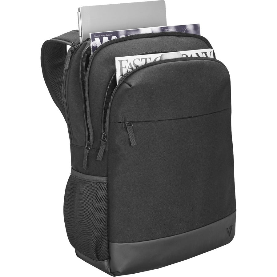 V7 Eco-Friendly CBP17-ECO-BLK Carrying Case (Backpack) for 17 to 17.3" Notebook - Black"