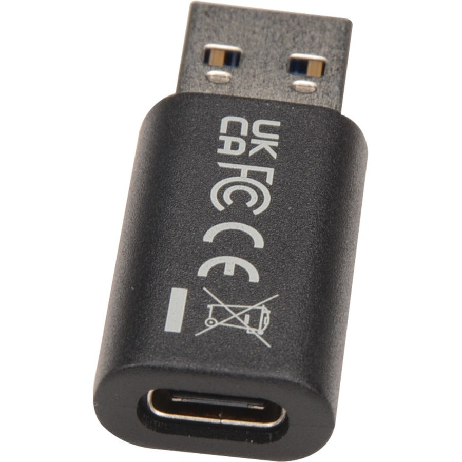 V7 USB A Male to USB-C Female USB 3.2 Gen2 10 Gbps Black V7USB3AC