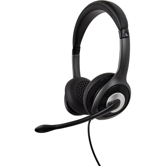 V7 USB-C Deluxe Headset with Noise Cancelling Mic, Volume Control, Dig