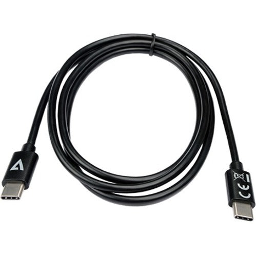 V7 USB-C Male to USB-C Male Cable USB 2.0 480 Mbps 3A 1m/3.3ft Black V7USB2C-1M