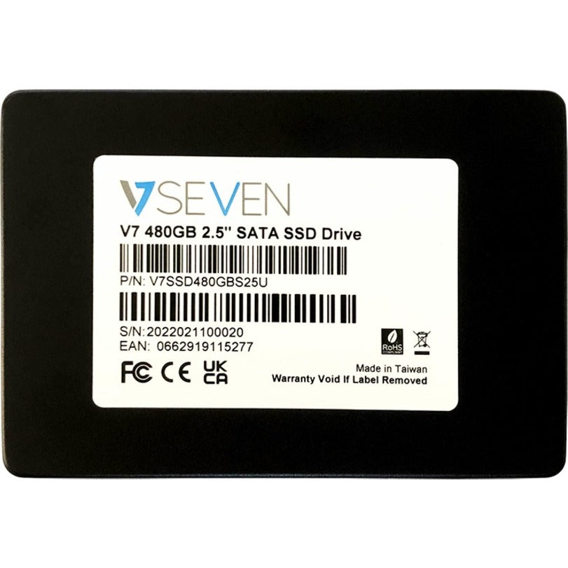V7 V7SSD480GBS25U 480 GB Solid State Drive - 2.5 Internal - SATA (SATA/600) - TAA Compliant"