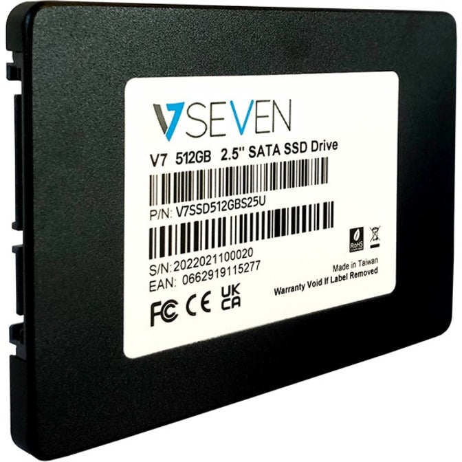 V7 V7SSD512GBS25U 512 GB Solid State Drive - 2.5 Internal - SATA (SATA/600) - TAA Compliant"