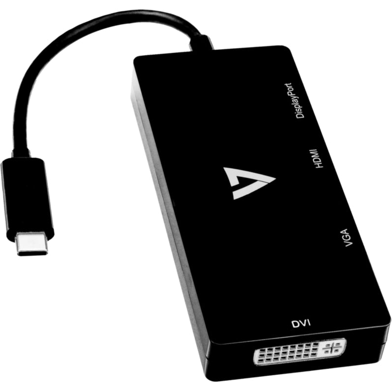 V7 V7UC-DPHDVGADVI-BLK DisplayPort/DVI/HDMI/USB-C/VGA Audo/Video Adapter