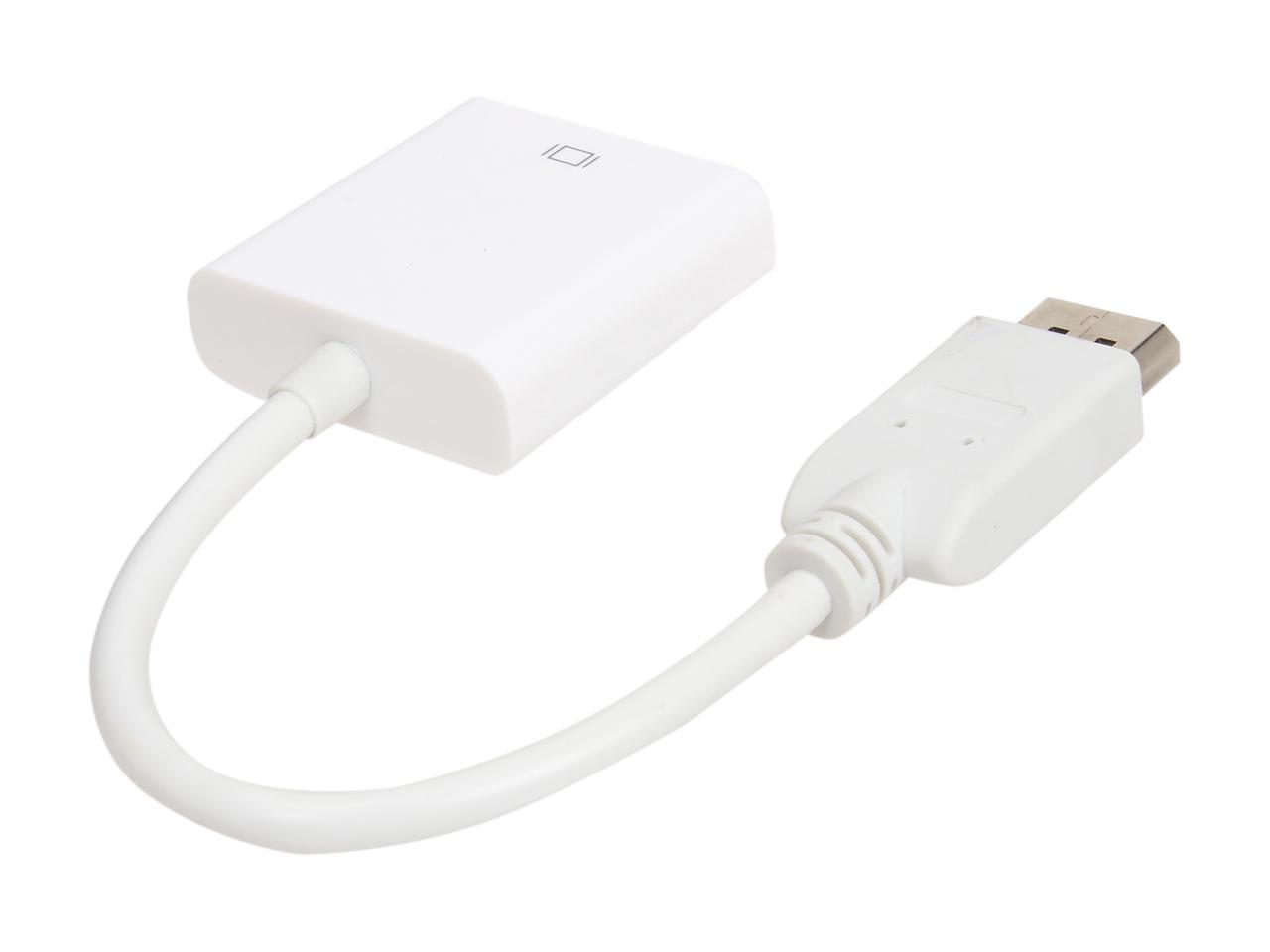 Vcom Cg612S-10Inch 10Inch Dvi-D Single-Link Female To Mini Displayport Male Cable (White)