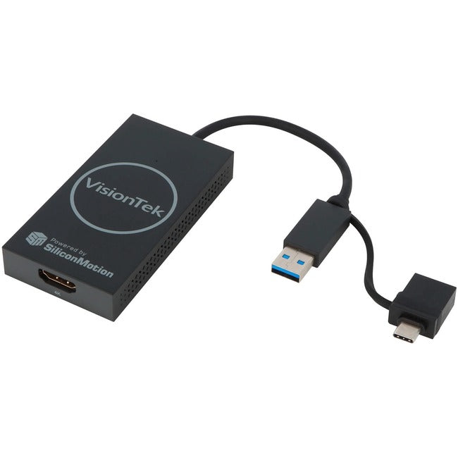 Vt90 Usb To Hdmi Adapter,4K 30Hz Usb-C / Usb-3.0 Bus Powered