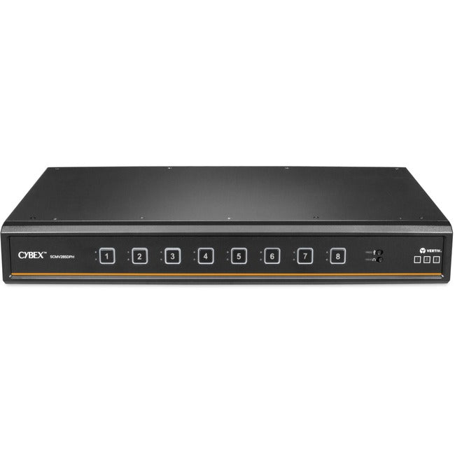 Vertiv Cybex Secure MultiViewer KVM Switch 8 port | NIAP Approved | Dual AC SCMV285DPH-400