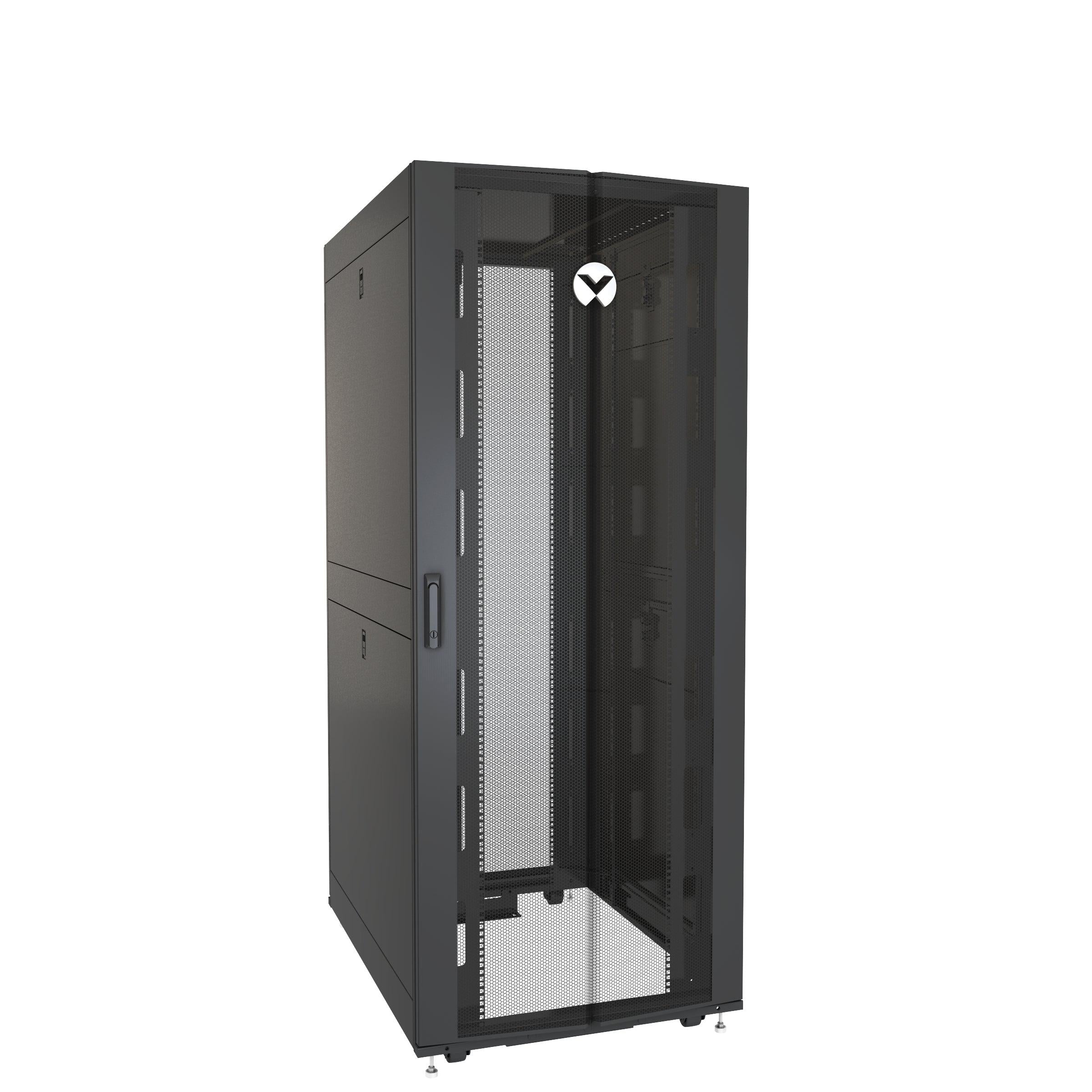 Vertiv Vr3150 Rack Cabinet 42U Freestanding Rack Black, Transparent