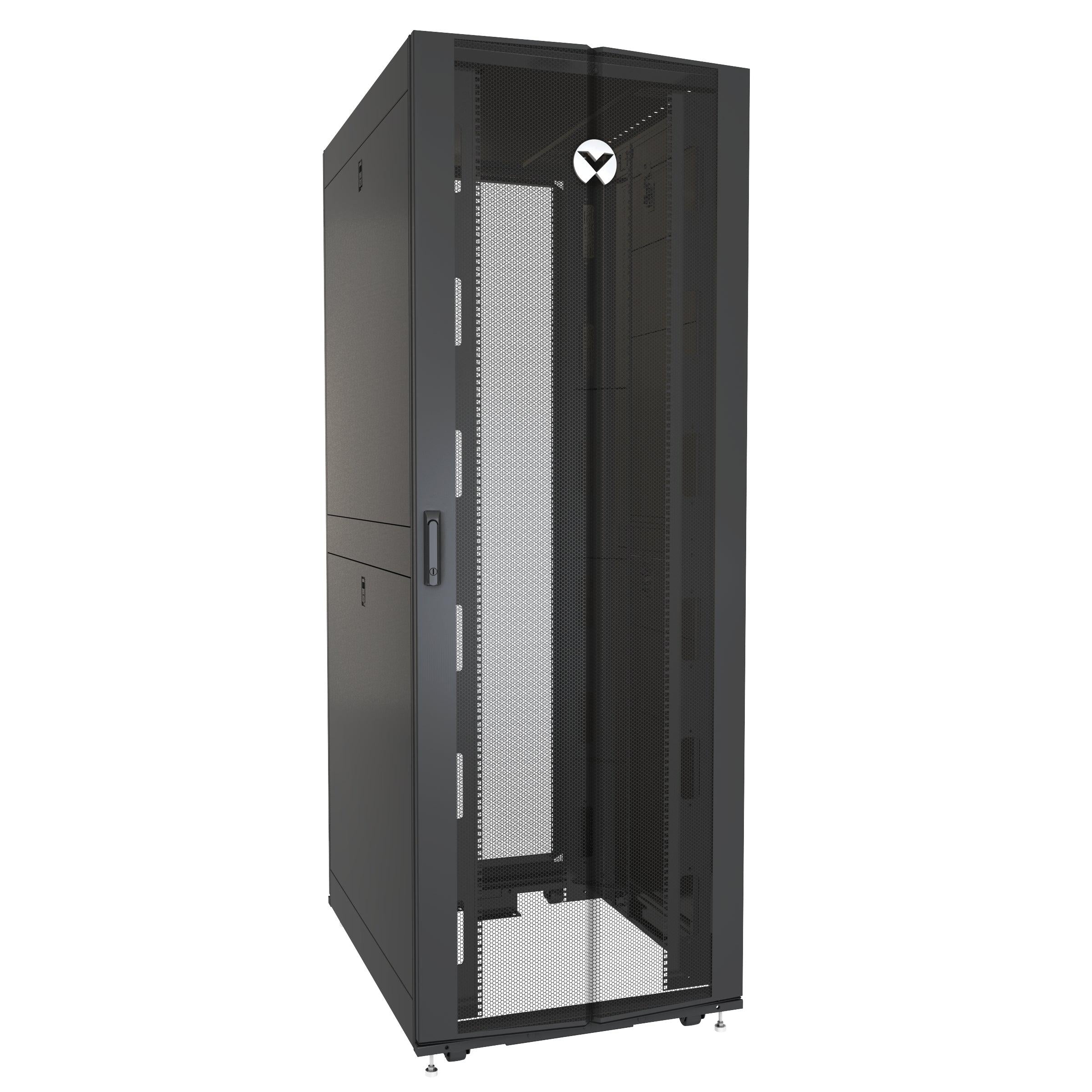 Vertiv Vr3157 Rack Cabinet 48U Freestanding Rack Black, Transparent