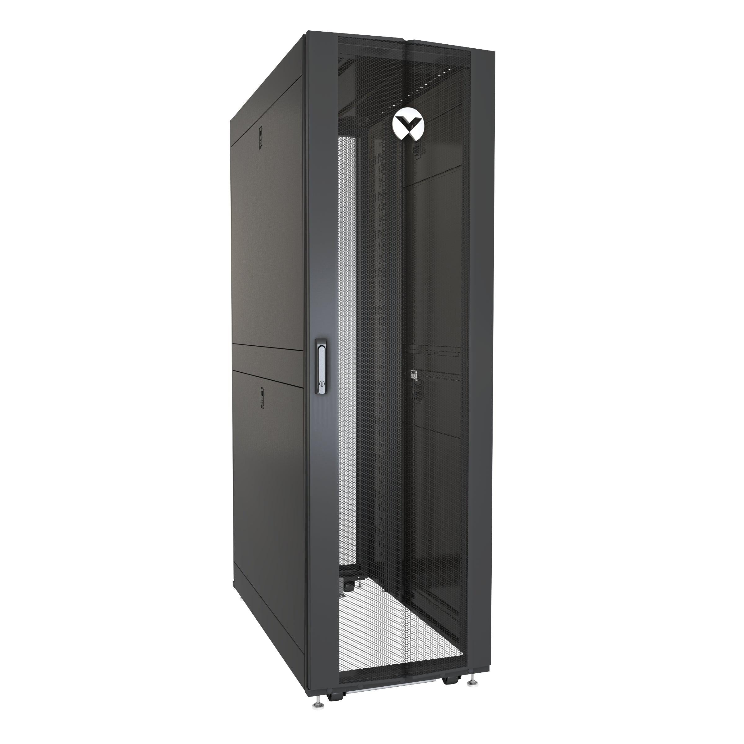 Vertiv Vr3300 Rack Cabinet 42U Freestanding Rack Black, Transparent