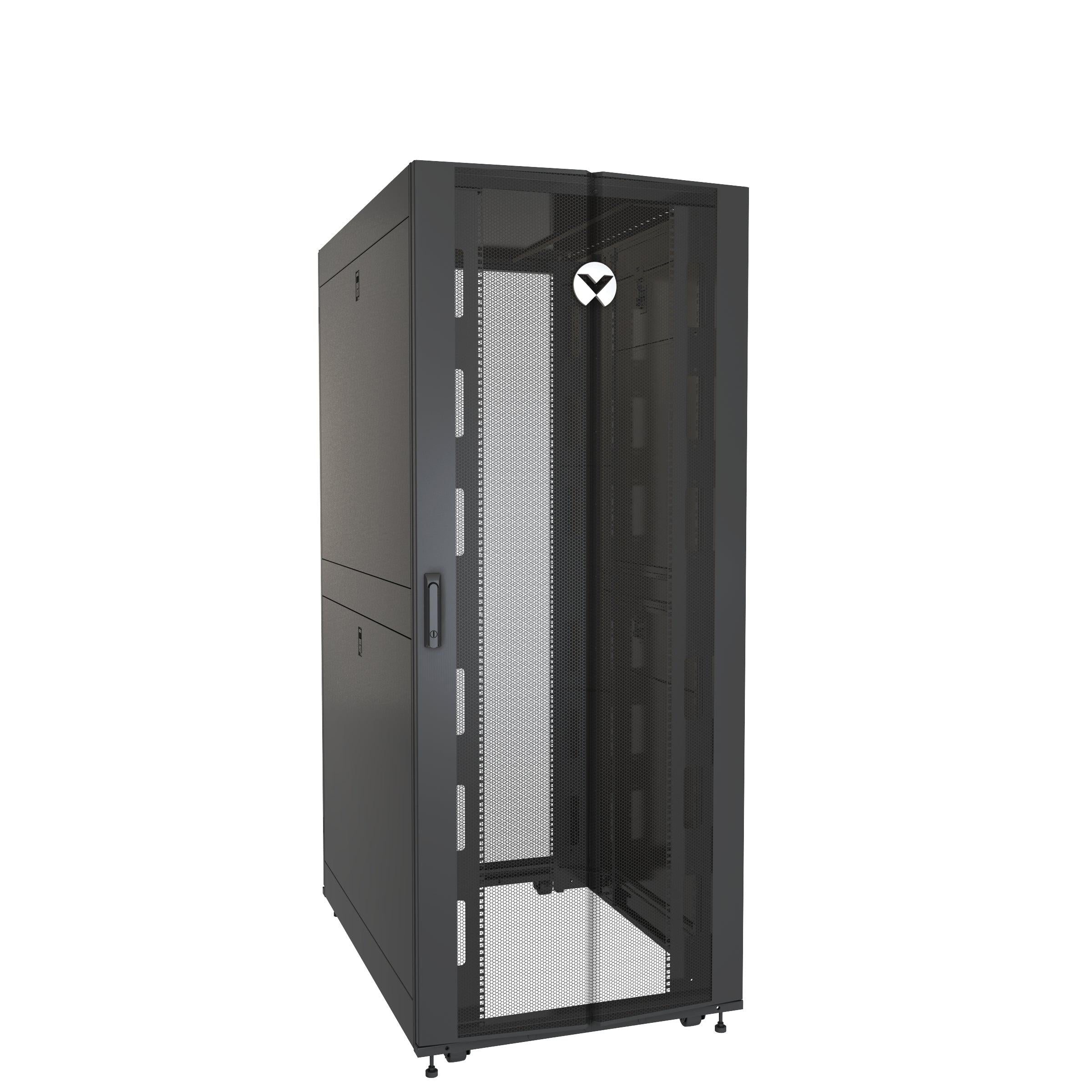Vertiv Vr3350 Rack Cabinet 42U Freestanding Rack Black, Transparent