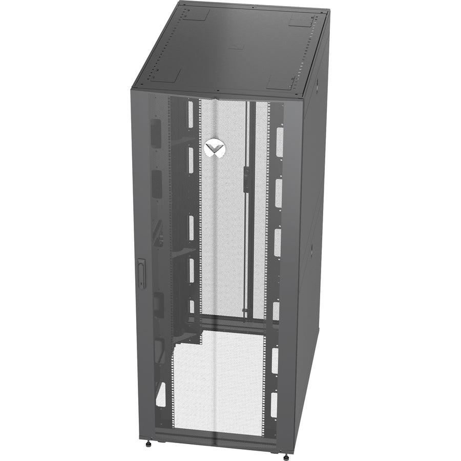 Vertiv Vr3307 Rack Cabinet 48U Freestanding Rack Black, Transparent