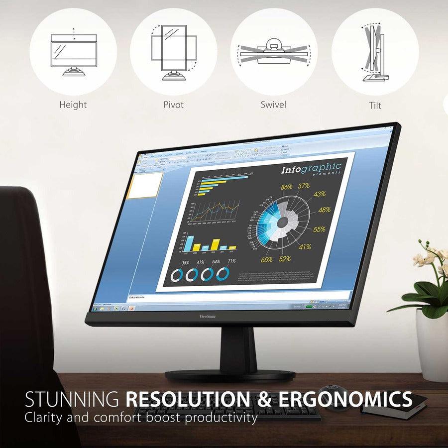 ViewSonic VA2747-MHJ, 27" 1080p MVA Full Ergonomic Monitor